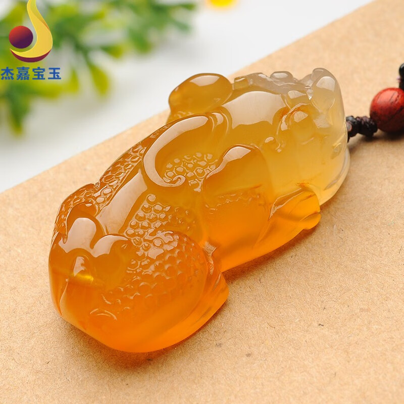 杰嘉宝玉  原创新款天然玉髓貔玉坠男女款礼物挂件貔貅玉石吊坠玉佩送