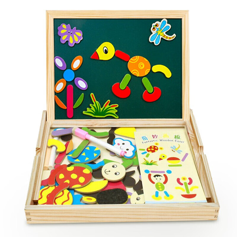 可爱布丁 儿童玩具双面磁性贴奇妙画板3-4-6岁男女孩子早教生日新年礼物使用感如何?