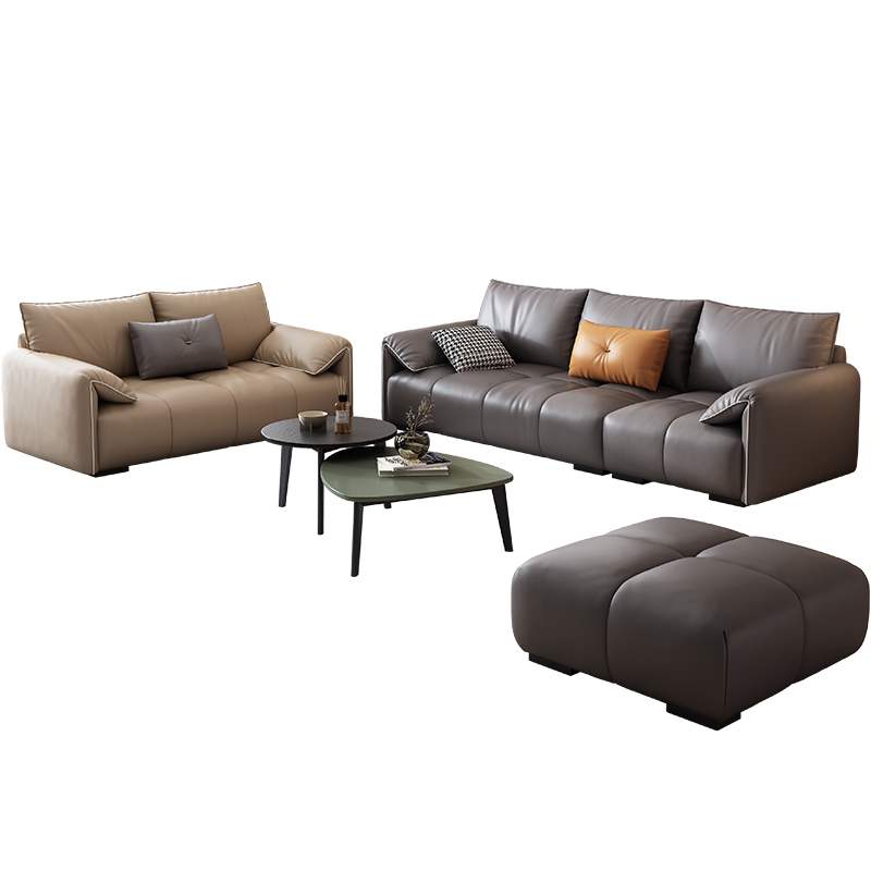 Ankoil 科技布沙发客厅轻奢现代布艺懒人小户型家居家具组合套装沙发 脚踏 科技布沙发