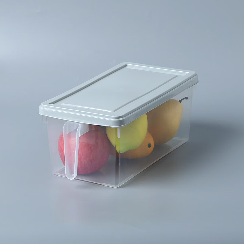 【精选】冰箱保鲜收纳盒食物长方形鸡蛋蔬菜抽屉式塑料储物整理盒冷冻神器 3.5L北欧蓝【1个装无味】 9.9元