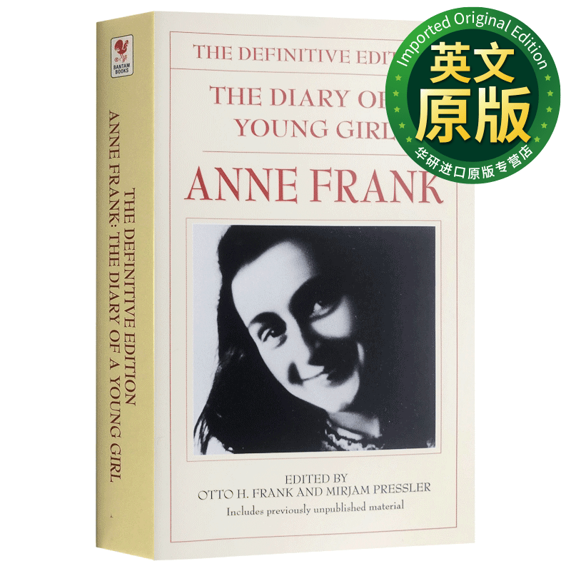 安妮日记 英文原版 The Diary of a Young Girl 安妮弗兰克 可搭The Kite Runner追风筝的人 历史 Frank, Anne