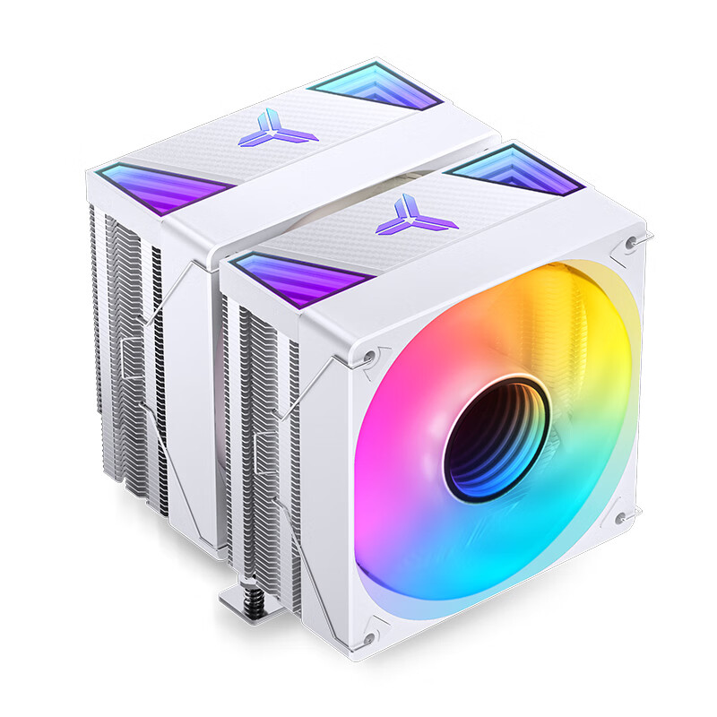 乔思伯（JONSBO）CR-3000ARGB版白色款 CPU风冷散热器(双塔双风扇/镀镍7热管/ARGB同步/PWM/多平台/附硅脂)