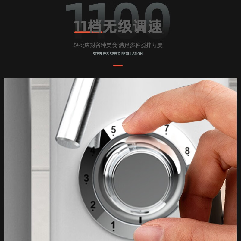 乐创(lecon)鲜奶机商用和面机搅拌机家用厨师机打蛋器奶油机奶盖机小型和面机 【7升】粉红色 300W -11档