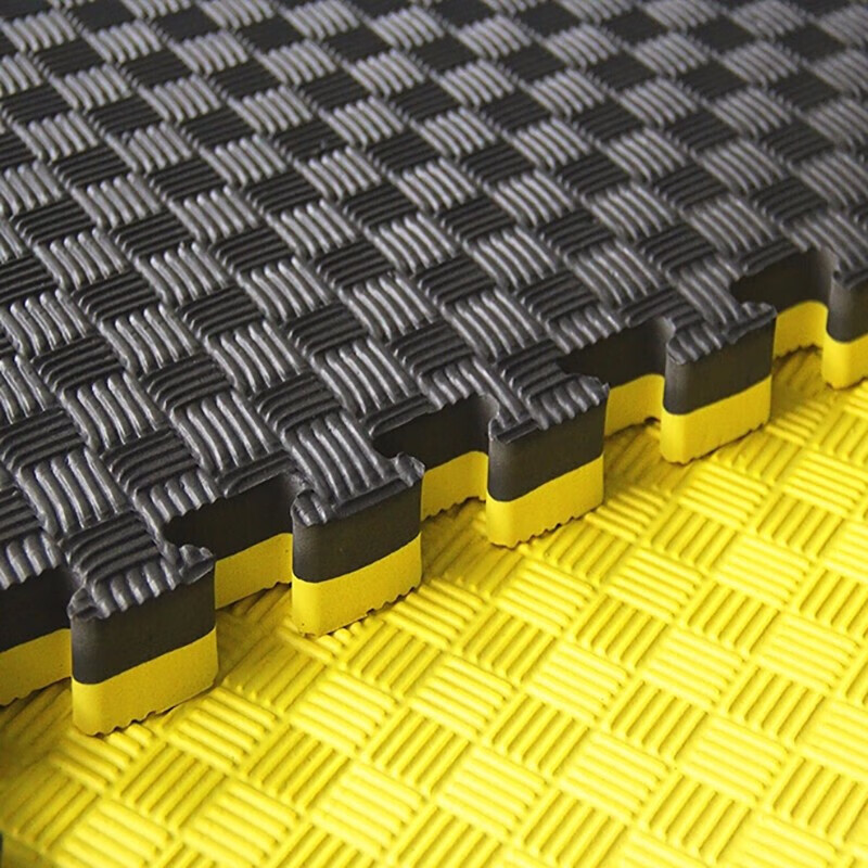 跆拳道垫子防滑训练泡沫垫子运动地垫健身房散打武术地垫 4片起发 黄