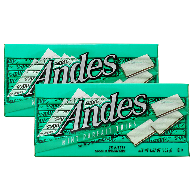安迪士美国进口零食andes安迪士单双层薄荷牛奶味夹心巧克力安迪斯28
