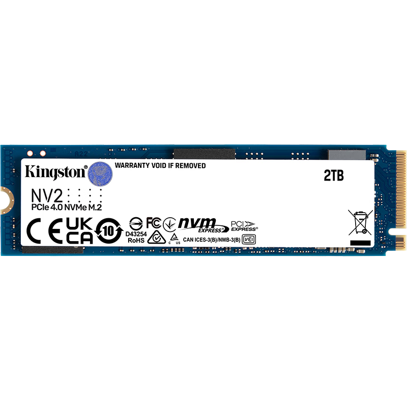 金士顿（Kingston） SSD固态硬盘台式笔记本 M.2(NVMe)  NV2 2000G即2t性价比PCIe 4.010062113916597