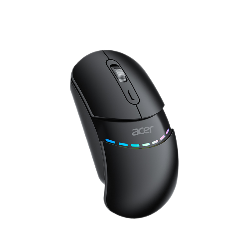 宏碁(acer) 鼠标 无线蓝牙双模鼠标 可充电 滑盖设计 两种手感 人体工程学设计 降噪不扰人 黑色100034926464