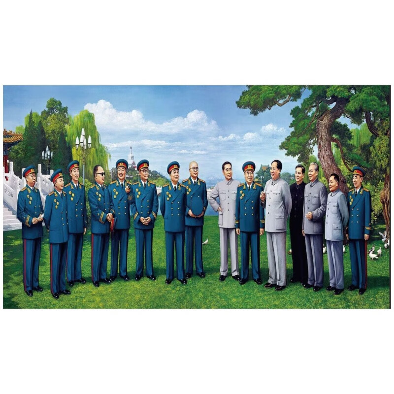 子木雅居家居十大元帅挂画伟人像挂画客厅装饰画十大元帅海报墙画墙贴