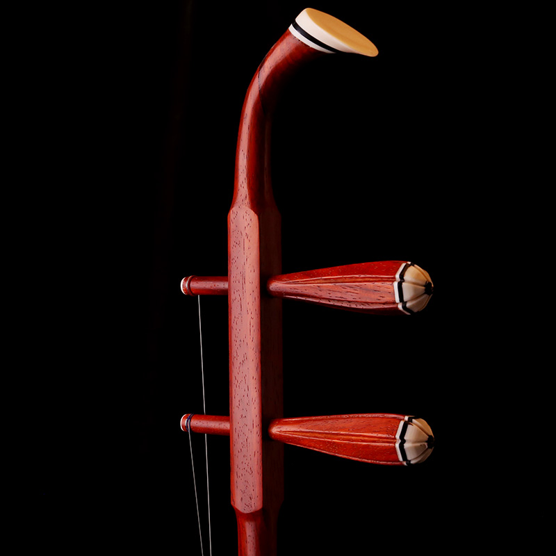 竹霖生红花梨二胡 手工蟒皮琴皮初学入门练习民族乐器