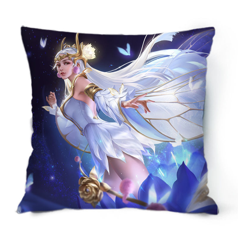 王者荣耀抱枕 手游王者荣耀李白貂蝉周边抱枕床头靠枕卧室沙发枕头