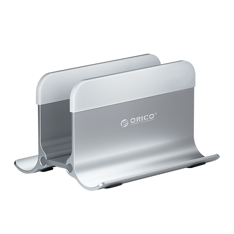 奧?？疲∣RICO）筆記本支架立式重力可用于平板蘋果macbook收納底座電腦桌支架散熱置物架子鋁合金 銀色NPB2