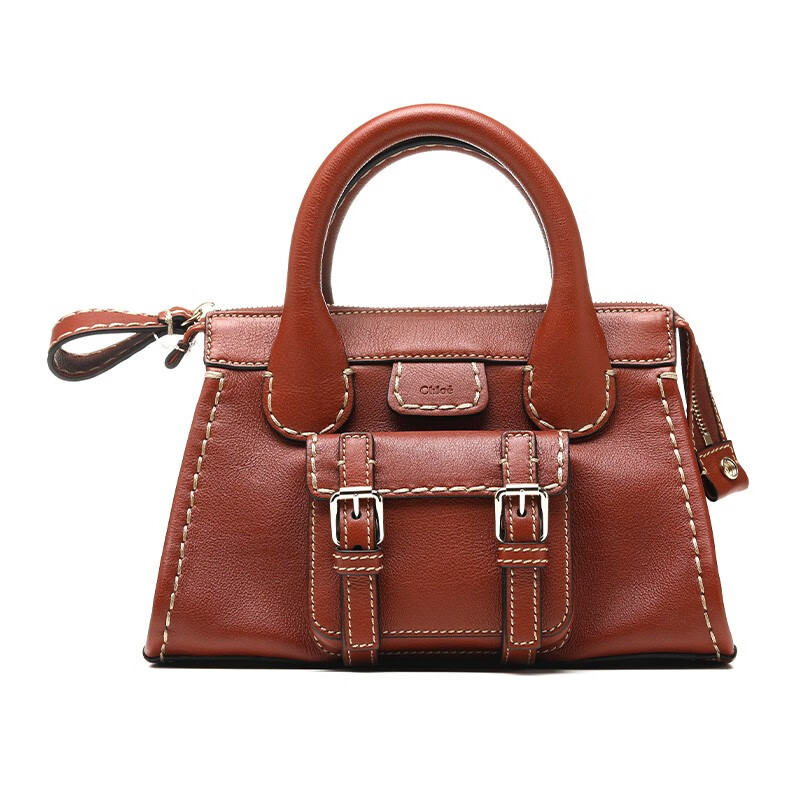 蔻依(chloe)女包女士背提女包托特包 chc21ws451f 红棕色 均码