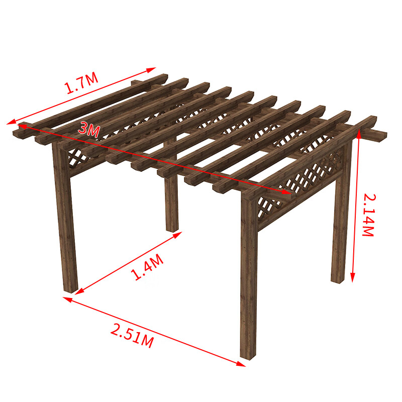 户外凉亭庭院花园葡萄架子庭院防腐木葡萄架葡萄架庭院防腐木户外爬藤