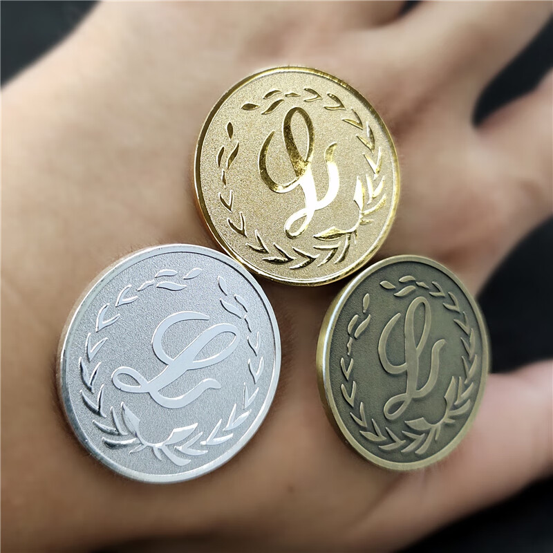 曲美思魔术币怪盗基德决策币幸运币半手指转仿硬币 点金胜手lw 3枚全