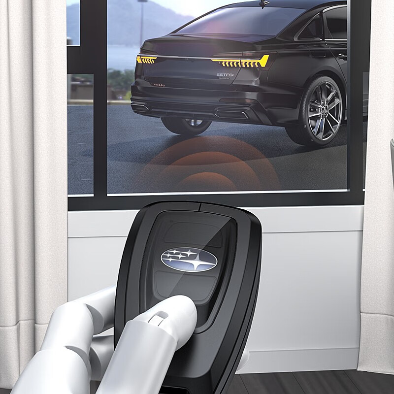 猛速适用斯巴鲁钥匙套新森林人专用钥匙包傲虎包XV扣男女高档汽车壳 斯巴鲁A款【亮黑色】+高档方扣