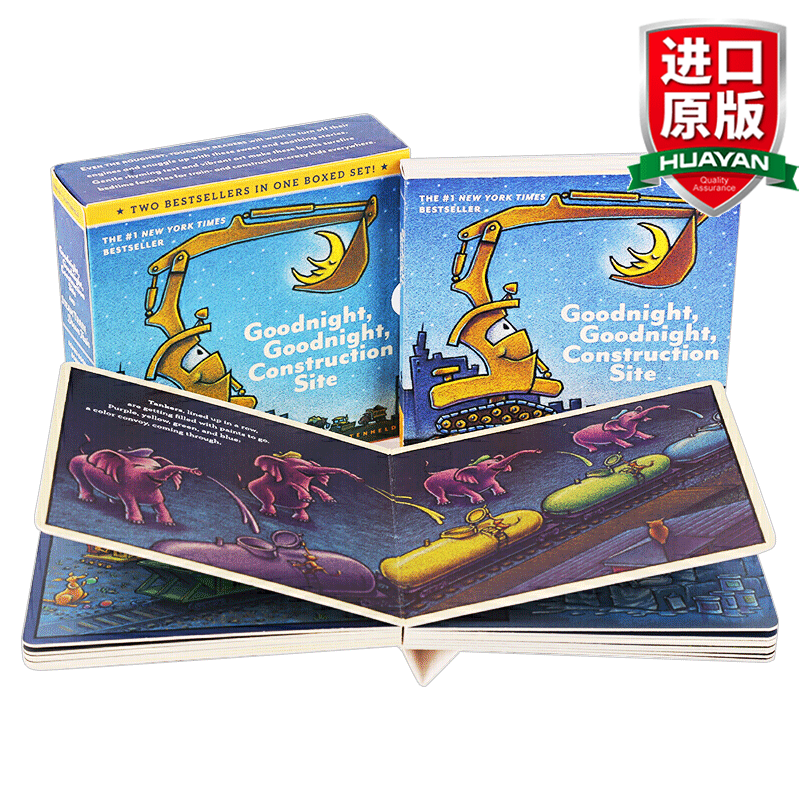 英文原版 晚安工地上的车 2册套装 goodnight goodnight construction