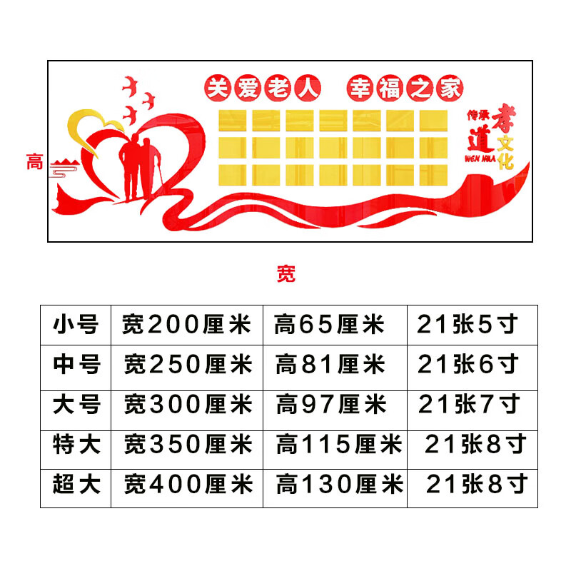 养老院文化墙贴 养老院文化墙贴照片墙面装装饰关爱老人宣传标语自粘