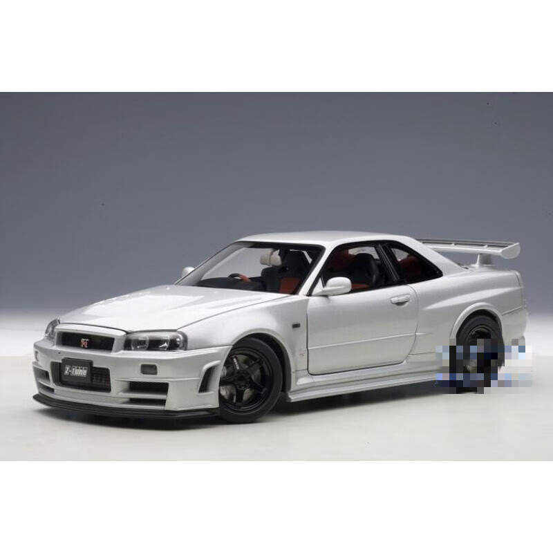 尼桑gtr 1:18autoart奥拓1:18尼桑r34 gtr z-tune合金汽车模型 银色