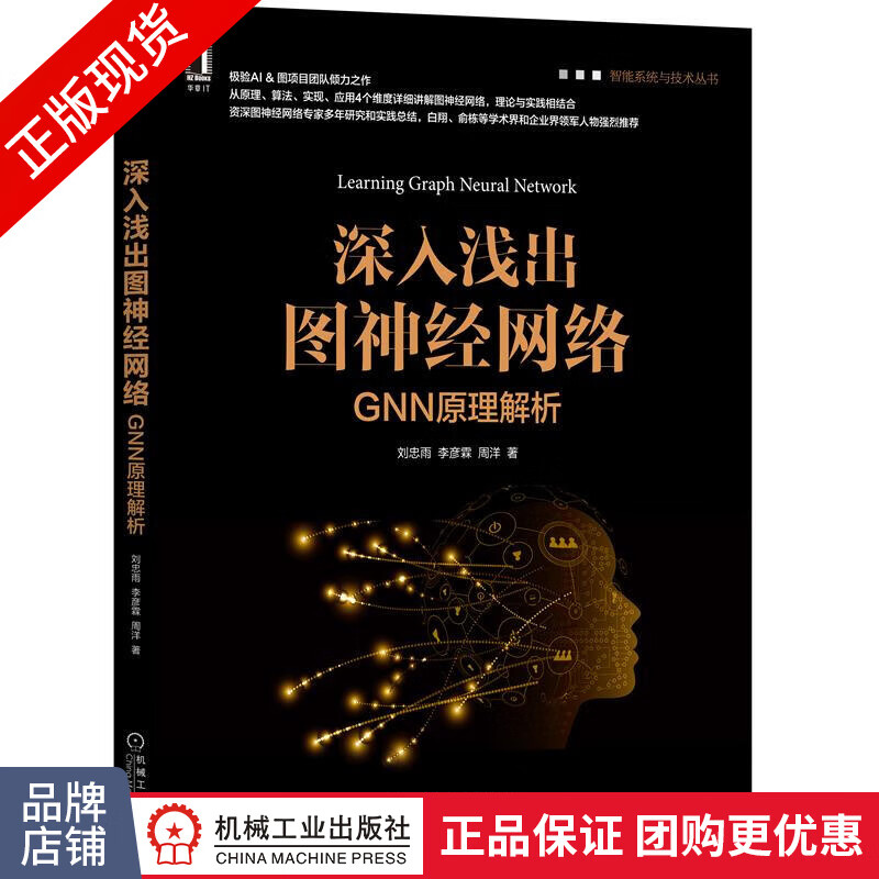 现货包邮 深入浅出图神经网络：GNN原理解析 刘忠雨 李彦霖 周洋 智能系统书|8066127