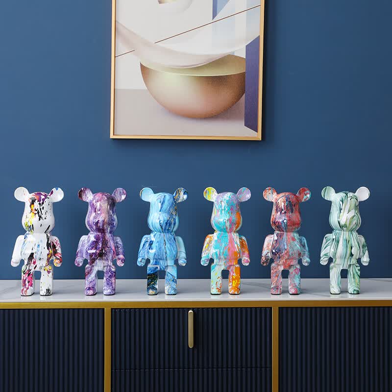 现代轻奢网红暴力熊大摆件客厅玄关电视柜卡通公仔装饰品布置玄关酒柜