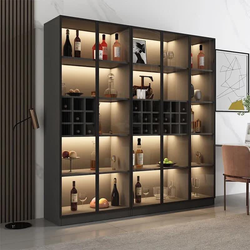 隽鸿轻奢意式酒柜玻璃门展示柜客餐厅柜子靠墙边柜家用小型储物柜
