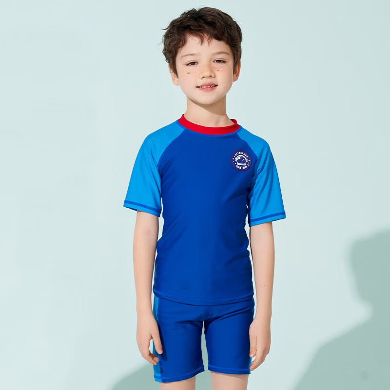 kocotree儿童泳衣男童女孩宝宝游泳衣防晒小孩连体分体泳装 蓝色宇航员（分体） 130怎么看?