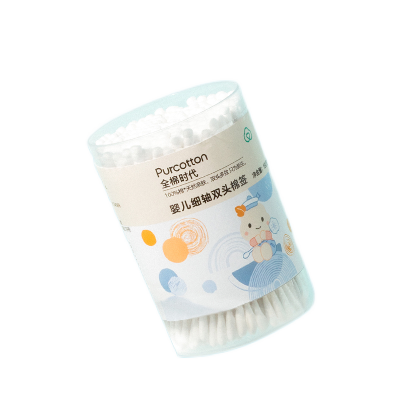 ȫ��ʱ����PurCotton��Ӥ��ϸ��˫ͷ��ǩ����ר��ˮ��ͷ����ͷ˫��180֧/Ͳ 9.9Ԫ