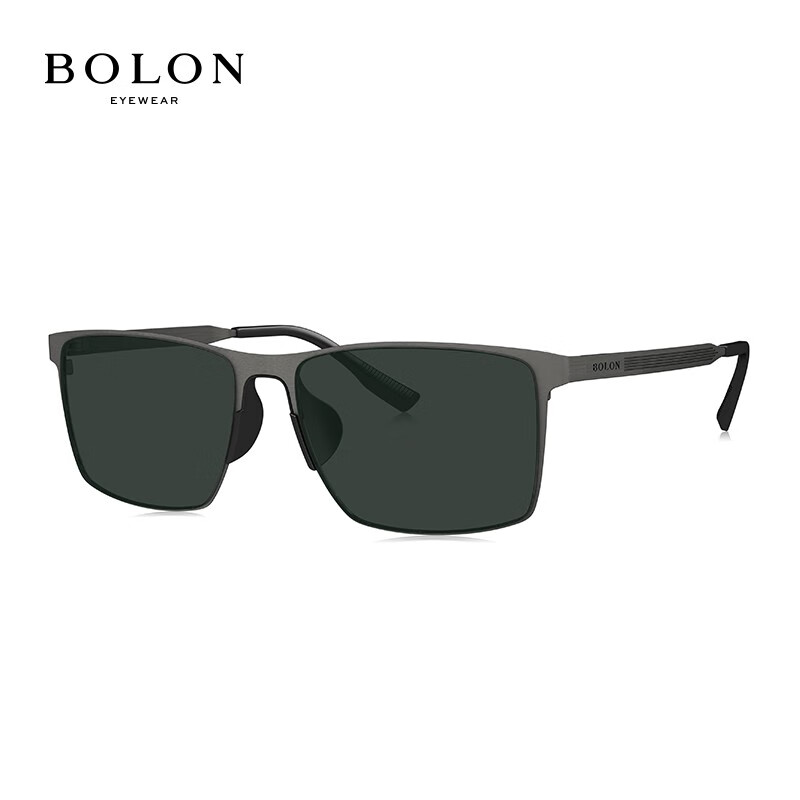 暴龙（BOLON）眼镜王俊凯同款太阳镜墨镜钛方框驾驶镜偏光镜男BL8081 C12-墨绿
