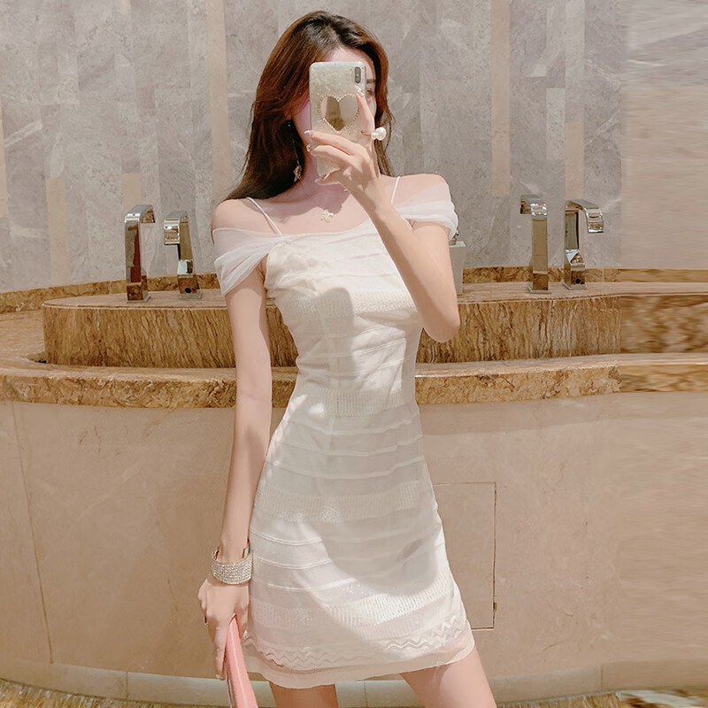 仙气飘飘的裙子 夏季小众蹦迪连衣裙性感显瘦吊带包臀短裙女吊带裙外