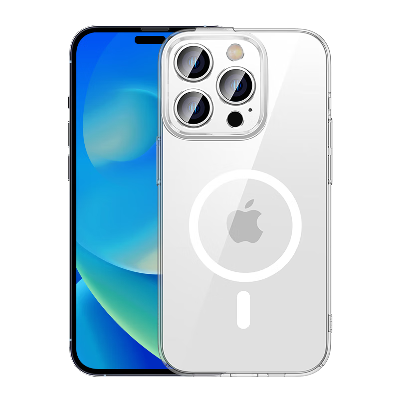 BASEUS 倍思 苹果14ProMax磁吸壳+苹果14ProMax超瓷晶钢化膜 适用iPhone14ProMax手机贴膜手机保护壳套装