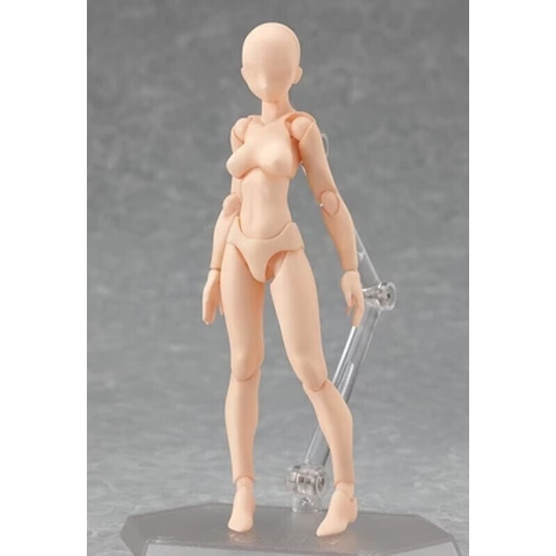 0素体关节可动画画素描人体模型摆件人偶手办毕业礼物 1.0女肤色