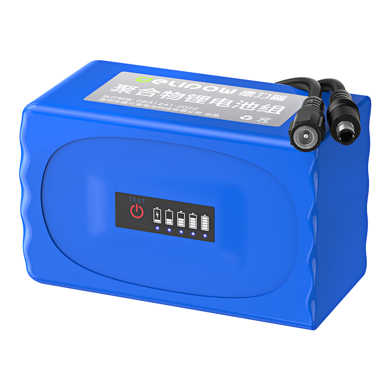 德力普（Delipow）12v锂电池组聚合物移动电源大容量带显示屏24V可充电户外音响/太阳能路灯/监控设备/防蜂服led灯等 24V10000mAh【带电量显示】送2A充电器