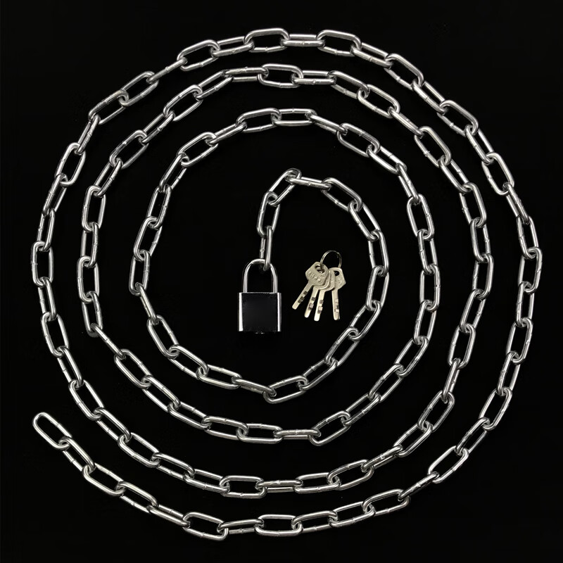 0米(带锁) 铁链子加长款锁链连锁大门锁加粗ay-qj-023