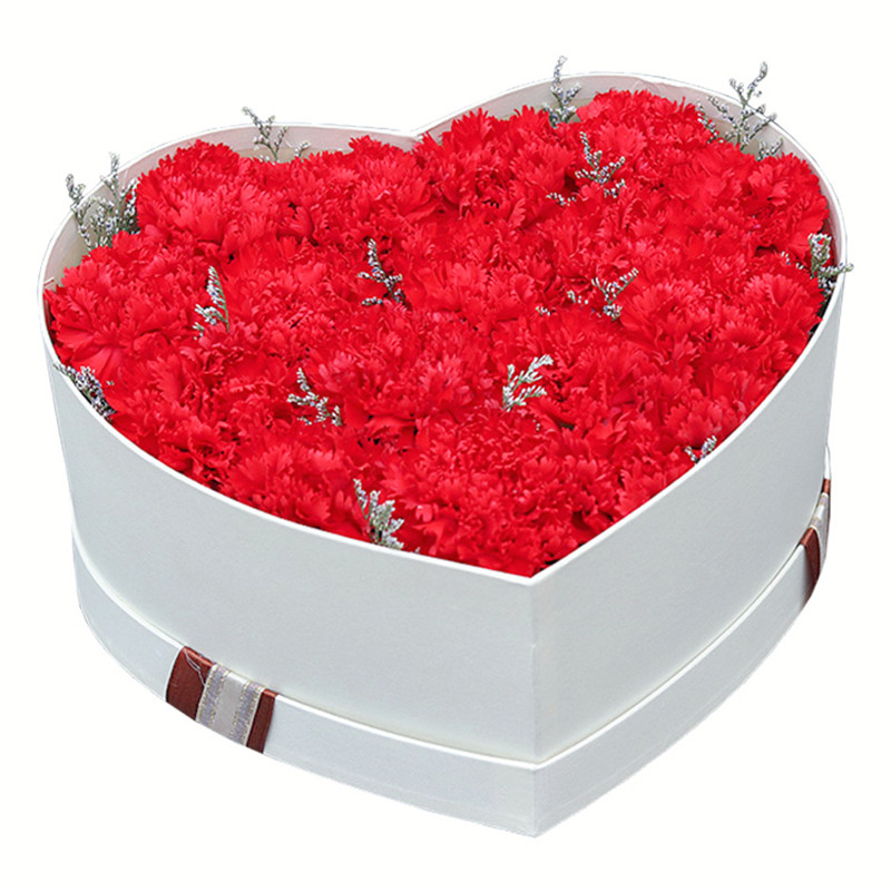 花親全国同城配送19朵红色康乃馨礼盒生日鲜花速递同城北京上海成都