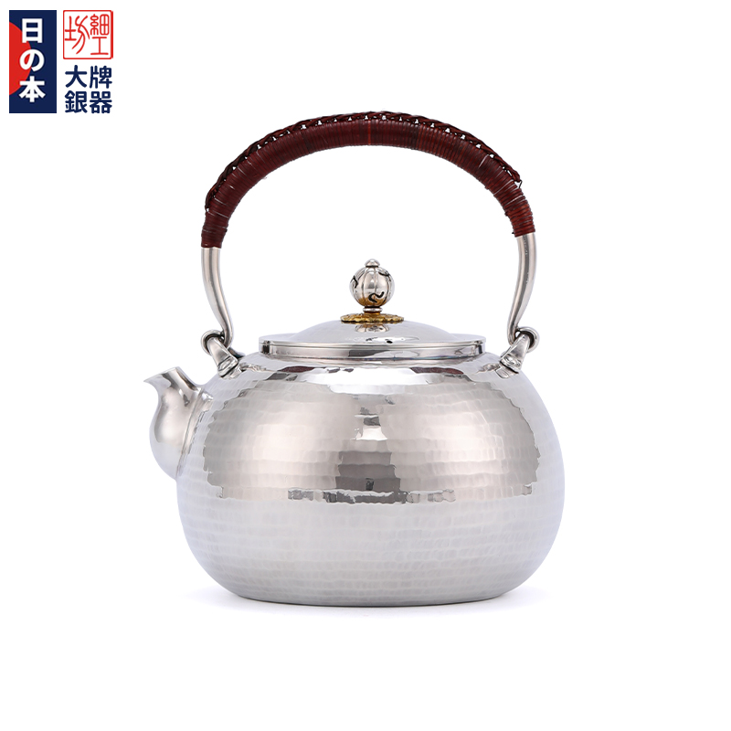 细工坊（XIGONGFANG） 日本银壶足银9999烧水壶纯手工功夫茶具家用烧水泡茶壶
