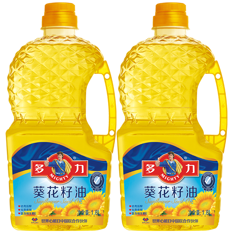 多力葵花籽油1.8l瓶 家用食用油 3600ml