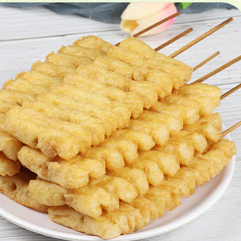 冷冻豆腐串20串 /包烧烤串豆串兰花干豆腐关东·煮麻辣·烫商用火锅串