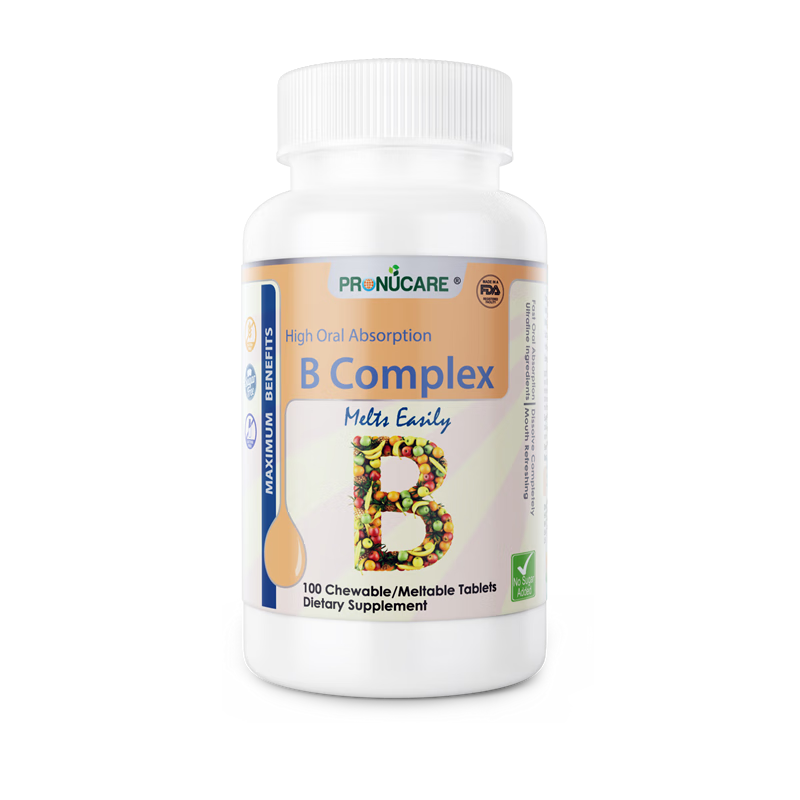 ProNuCare普纽凯 复合维生素B100片 B1 B2 B3 B5 B12 溯源进口