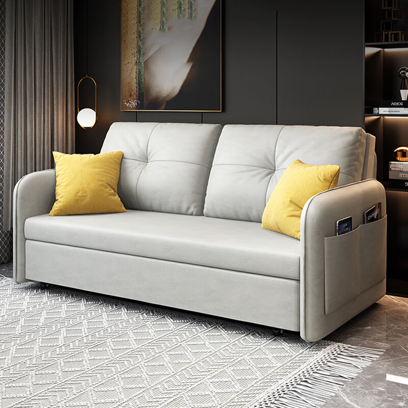 菲玛仕（freemax）沙发床简约科技布客厅布艺沙发折叠两用多功能储物沙发24YLG-528