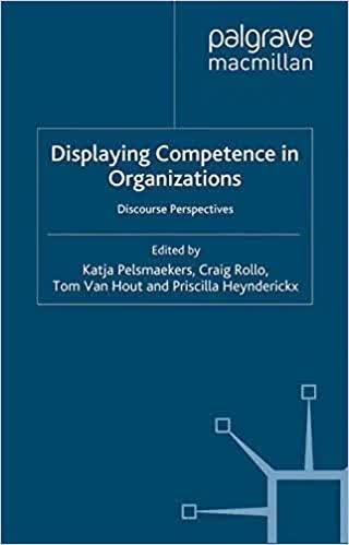 预订 displaying competence in organizations: discourse