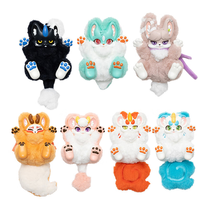柒猪有兽焉貔貅玩偶翻肚皮系列盲盒二次元毛绒公仔卡通周边谛听 