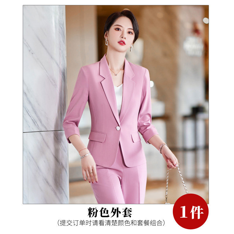 2022新款女装女式小西服春夏季的女士春秋小西服七分袖薄款修身小西装