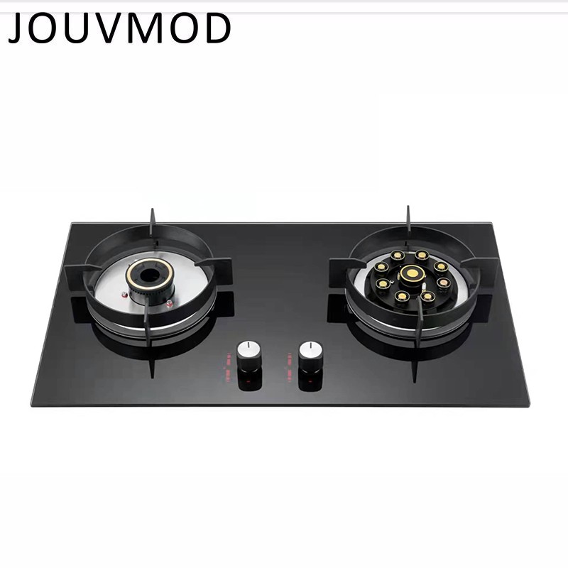 jouvmod厨卫电器 tj9 燃气灶高温钢化玻璃大火力嵌入式燃气灶具