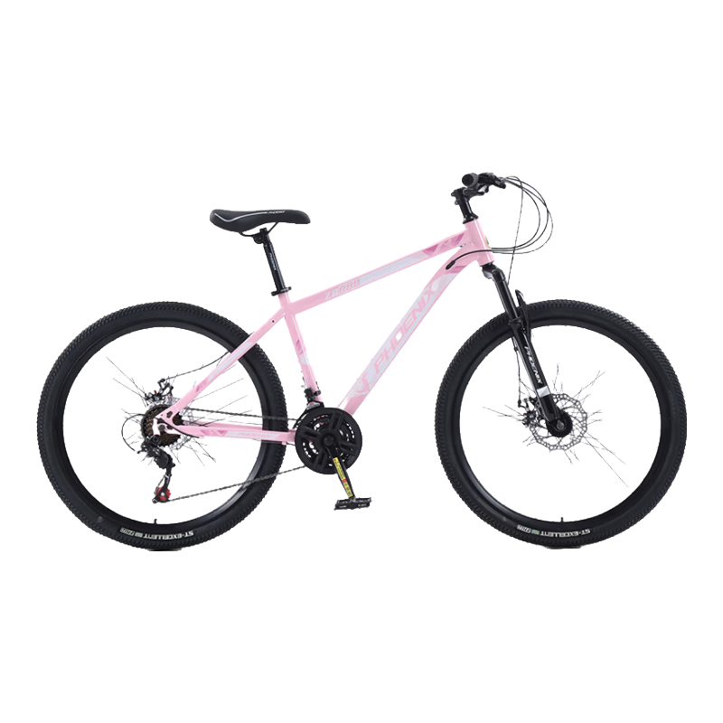 鳳凰山地自行車(chē)女款成人學(xué)生變速單車(chē)女騎碟剎車(chē)靈淵 26英寸24速粉色