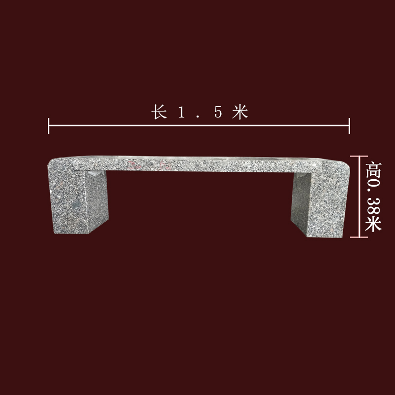 梯橙石雕大理石长凳花岗岩石材防腐木长条石椅石凳 户外公园休息坐凳