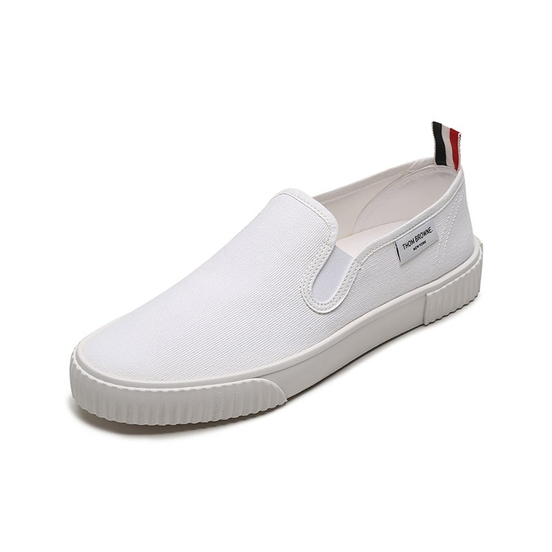 包邮男鞋 汤姆布朗 thom browne 男士织物懒人鞋休闲鞋平底鞋 mfl064a