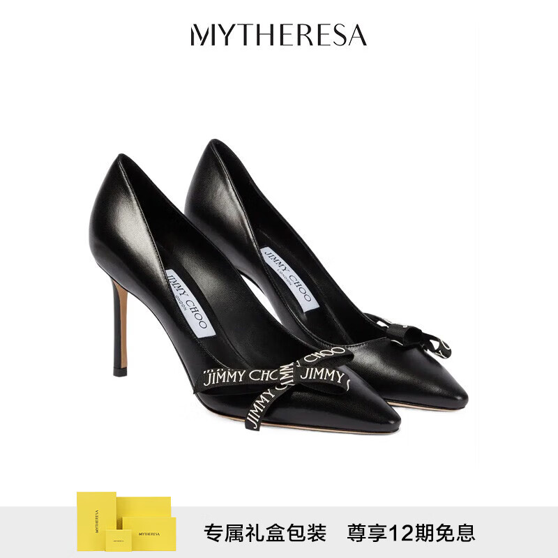 周仰杰(jimmy choo)     romy 85皮革高跟鞋奢侈品潮牌p00804144 黑色