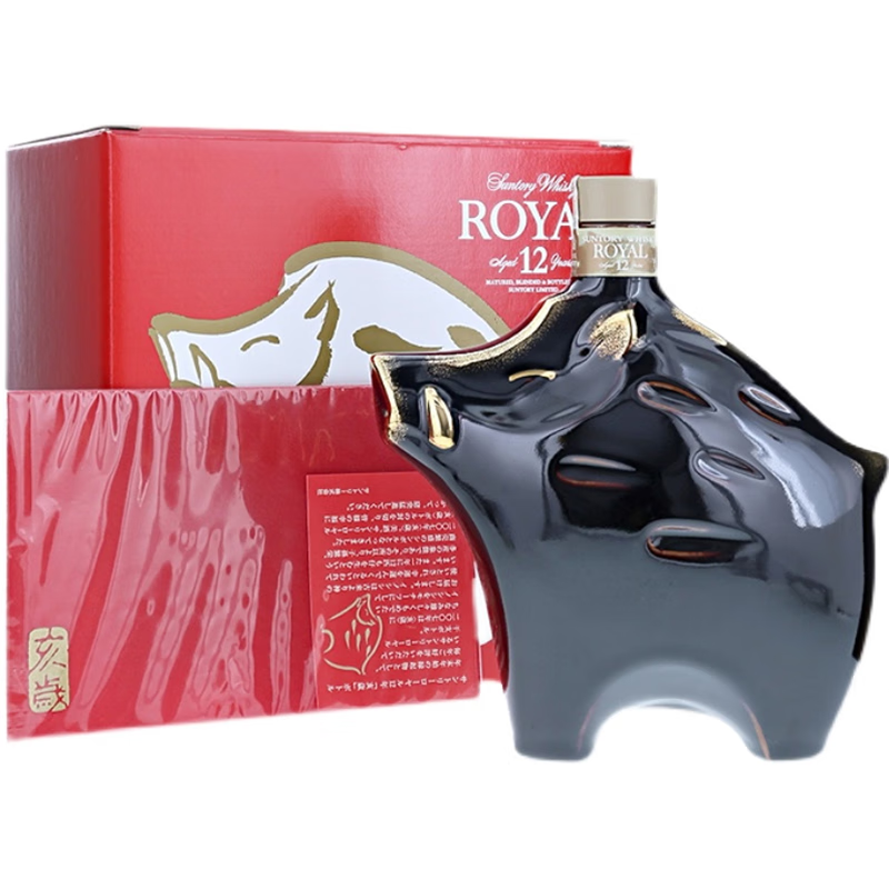 三得利(suntory)日本进口洛雅老牌十二生肖威士忌 2007年生肖猪纪念版