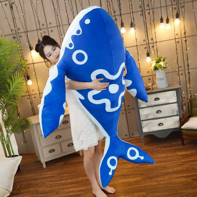 天智星胖鲸鱼抱枕云端筑梦师坐骑鲸鱼毛绒大公仔玩偶女生睡觉夹腿鲲