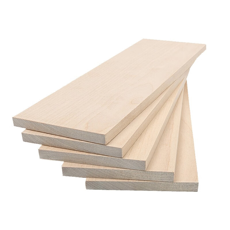 进口俄罗斯桦木实木板白桦木薄木板木刻板定制木片木头块原木木方 3mm
